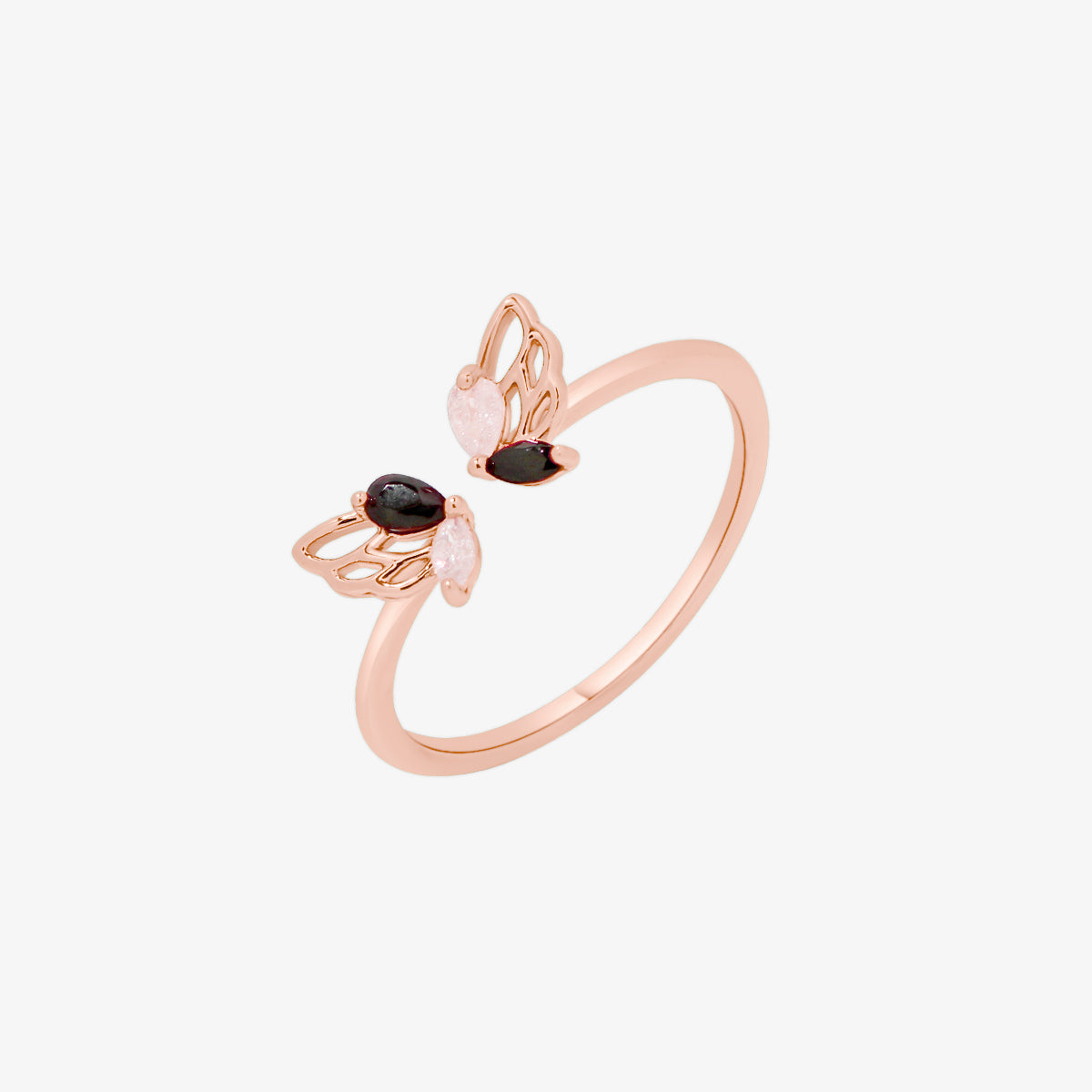 Black onyx Butterfly Wing Ring-5