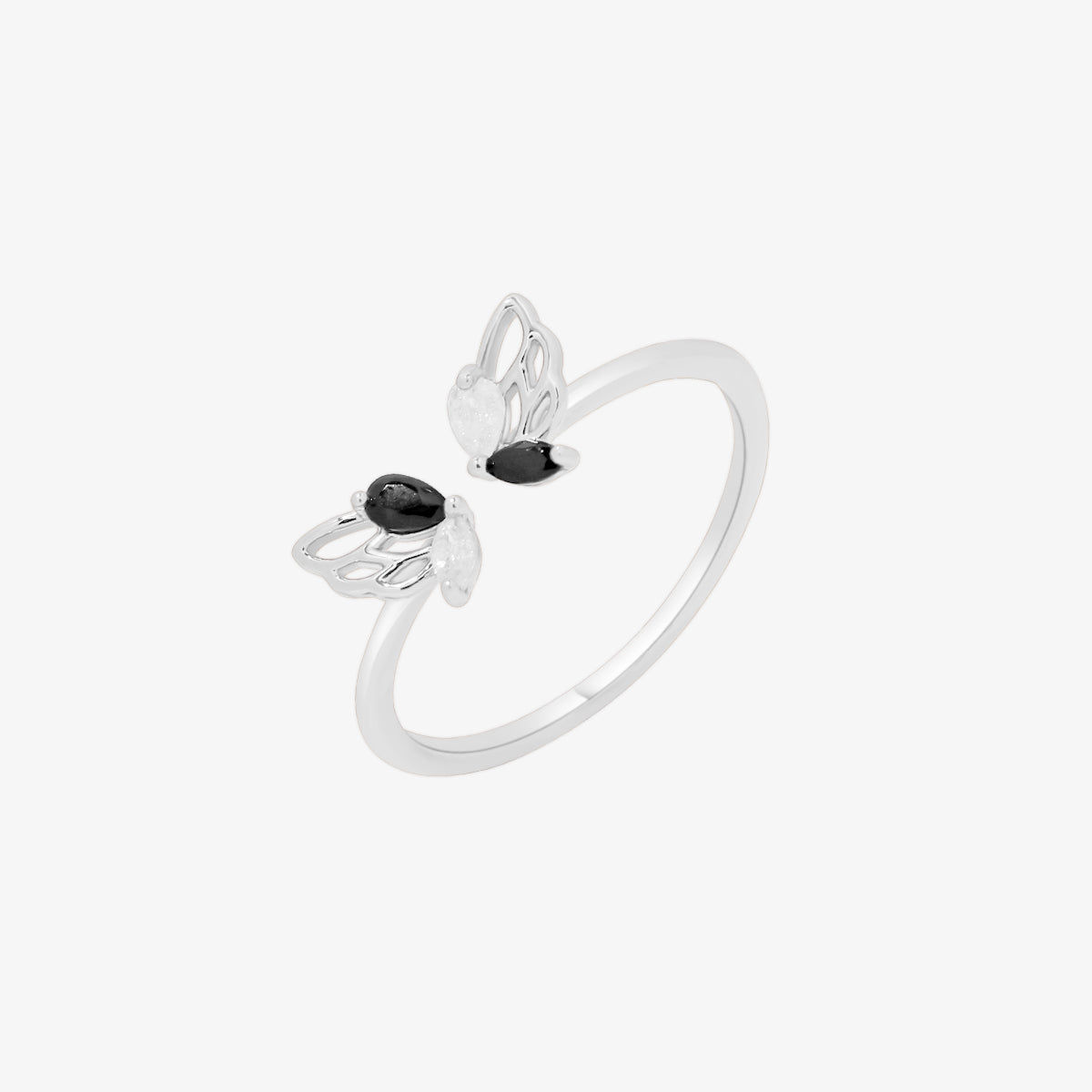 Black onyx Butterfly Wing Ring-4